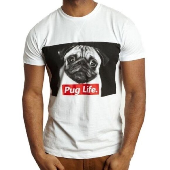 Criminal Damage Pug life white graphic t-shirt  unisex small - Picture 2 of 16